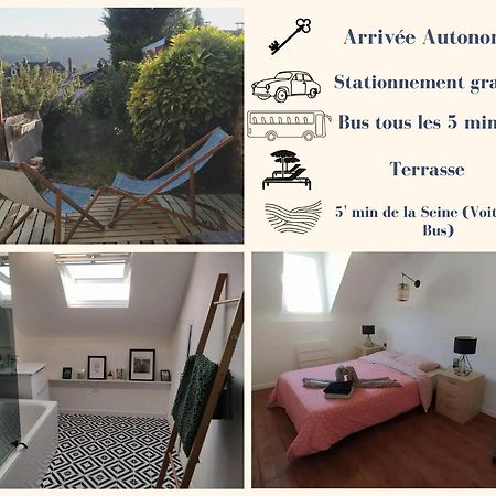 Deville-les-Rouen Le Nid Normand Avec Terrasse - Stationnement Facile Et Gratuit - 5 Min Seine 아파트 외부 사진